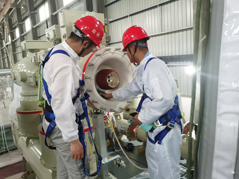 衡阳换流站500kV GIS耐压及局部放电试验一次顺利通过